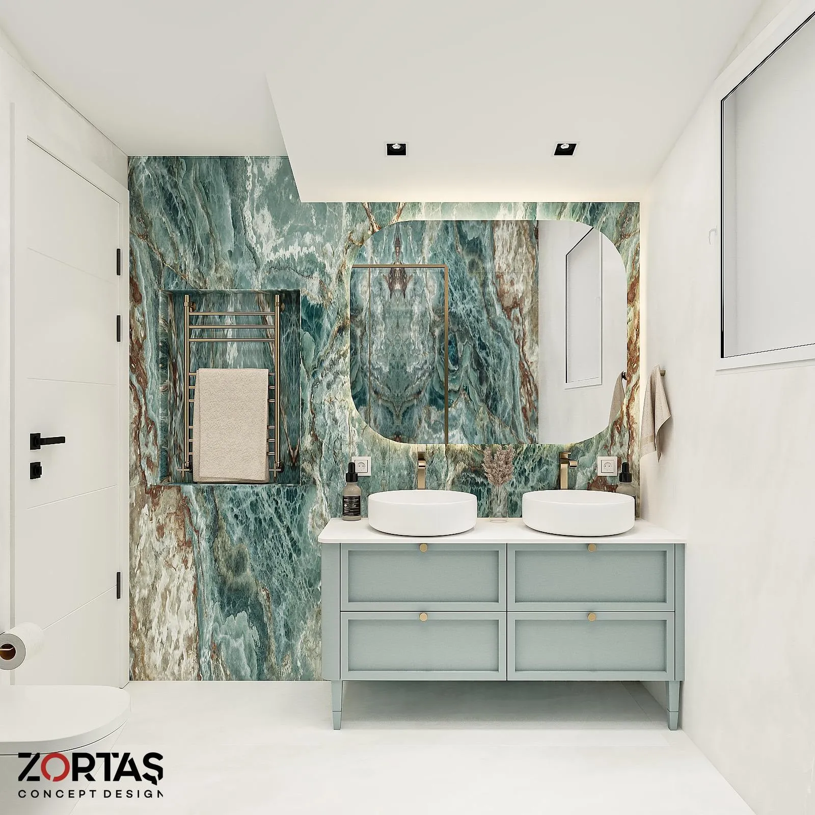 Banyo — yeşil oniks