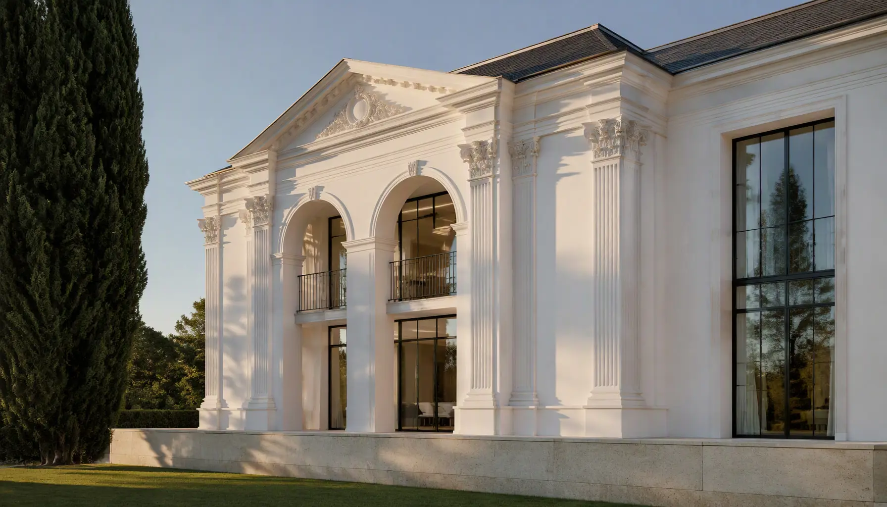 Yaklaşım — İki blok, dört villa